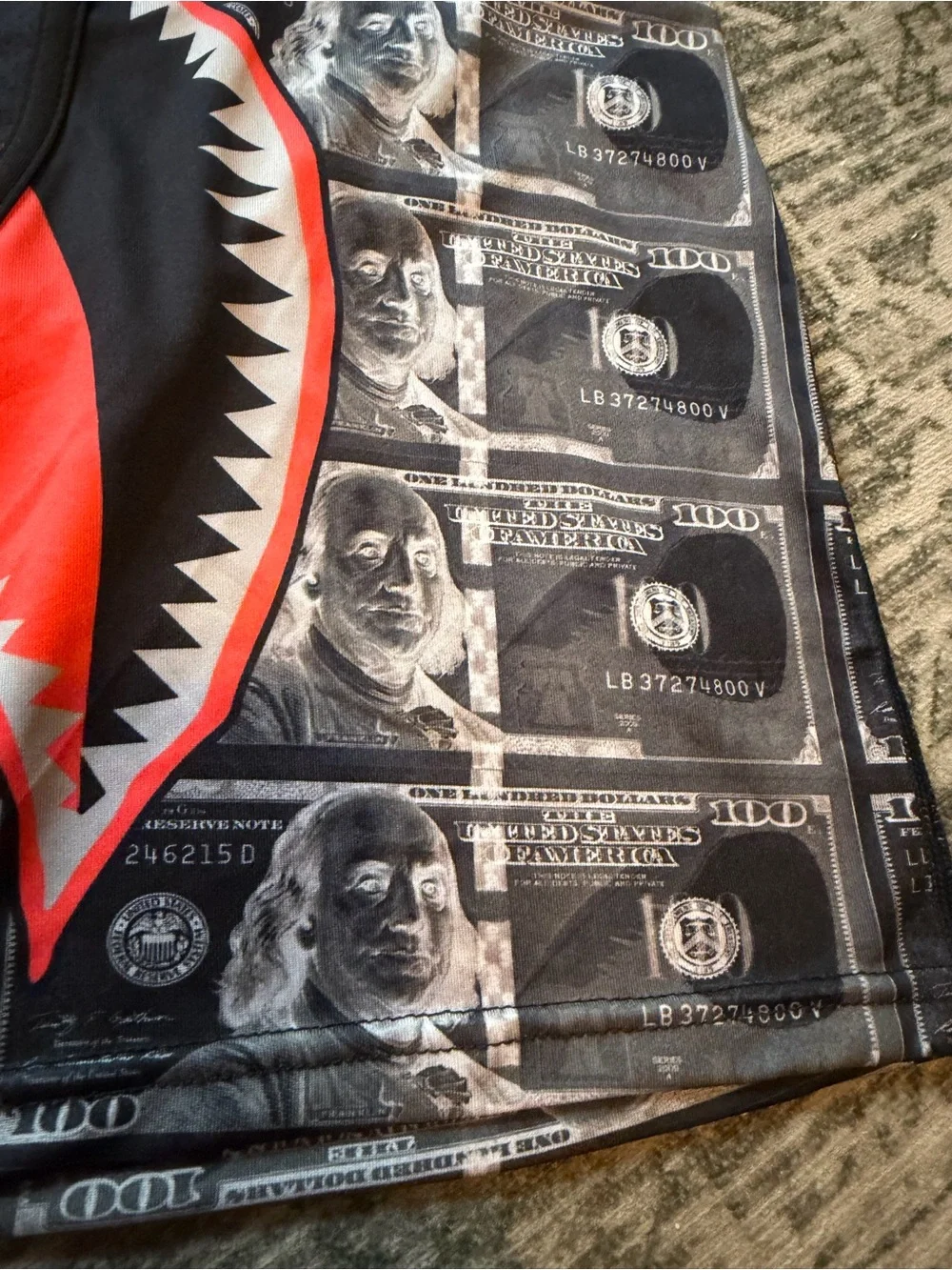 PSD Wareface Stretch Boxer Briefs money size XL black red